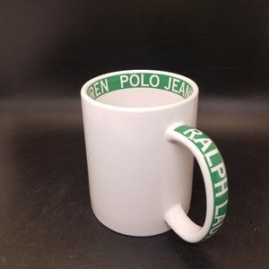 Ralph Lauren Polo Mug - Ceramic - White - Green - Jeans - Desig
